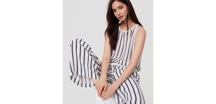 Loft Striped Fluid Pants