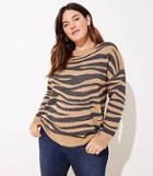 Loft Plus Tiger Striped Sweater