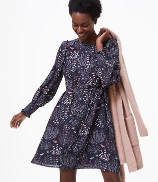 Loft Butterfly Forest Shirtdress