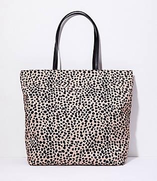 Loft Leopard Print Tote Bag
