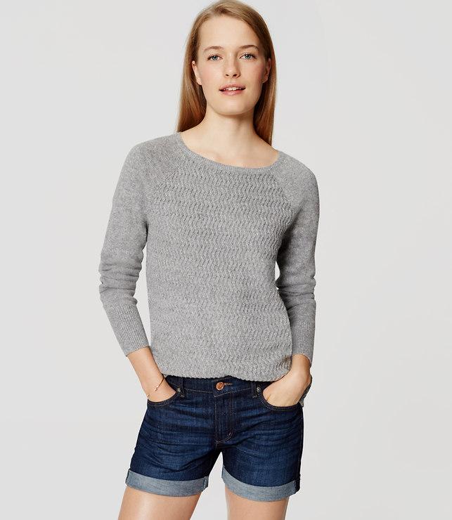 Loft Relaxed Skinny Denim Shorts In Classic Dark Indigo Wash