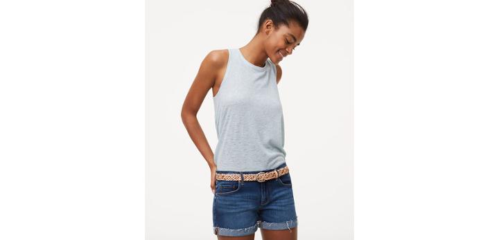 Loft Metallic Braided Belt