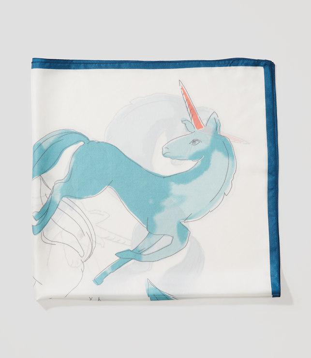 Loft Unicorn Square Silk Scarf