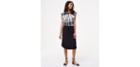 Loft Two Tone Drawstring Skirt