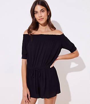 Loft Beach Off The Shoulder Romper