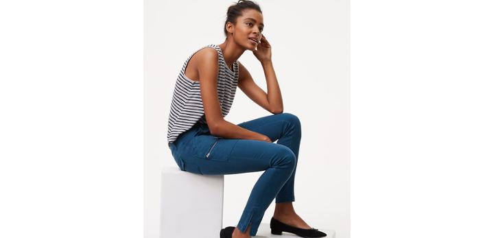 Loft Skinny Utility Zip Pants In Marisa Fit