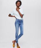 Loft Modern Twist Seam Skinny Jeans In Bright Medium Stonewash
