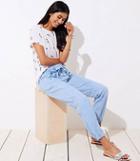 Loft Chambray Tie Waist Joggers