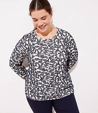 Loft Plus Vine Textured Sweatshirt