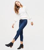 Loft Modern Tulip Hem Skinny Jeans In Classic Dark Indigo Wash