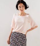 Loft Square Neck Flutter Cuff Tee