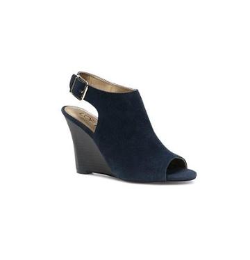 Loft Aiden Suede Peep Toe Wedge Sandals
