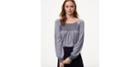 Loft Topstitched Smocked Top