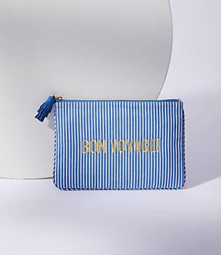 Loft Bon Voyage Striped Pouch