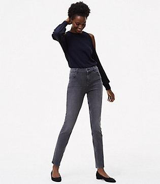 Loft Performance Denim Leggings In Vivid Grey Wash