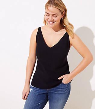 Loft Plus Ribbed Sweater Cami