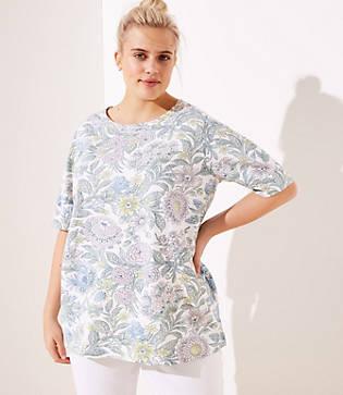 Loft Plus Floral Sweatshirt Tee
