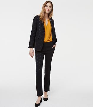 Loft Slim Floral Jacquard Pants In Marisa Fit