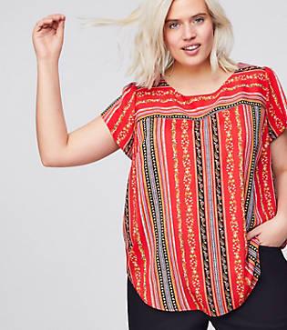 Loft Plus Sirena Petal Sleeve Top