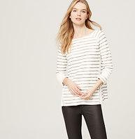 Loft Textured Stripe Top