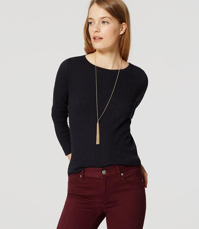 Loft Shoulder Button Tee