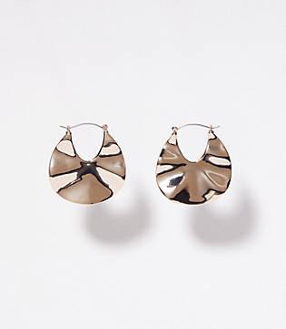 Loft Hammered Hoop Earrings