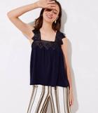 Loft Diamond Lace Trim Tank