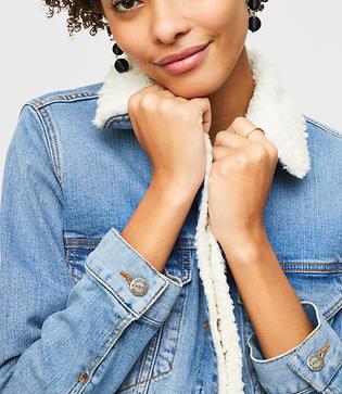 Loft Fleece Lined Denim Jacket