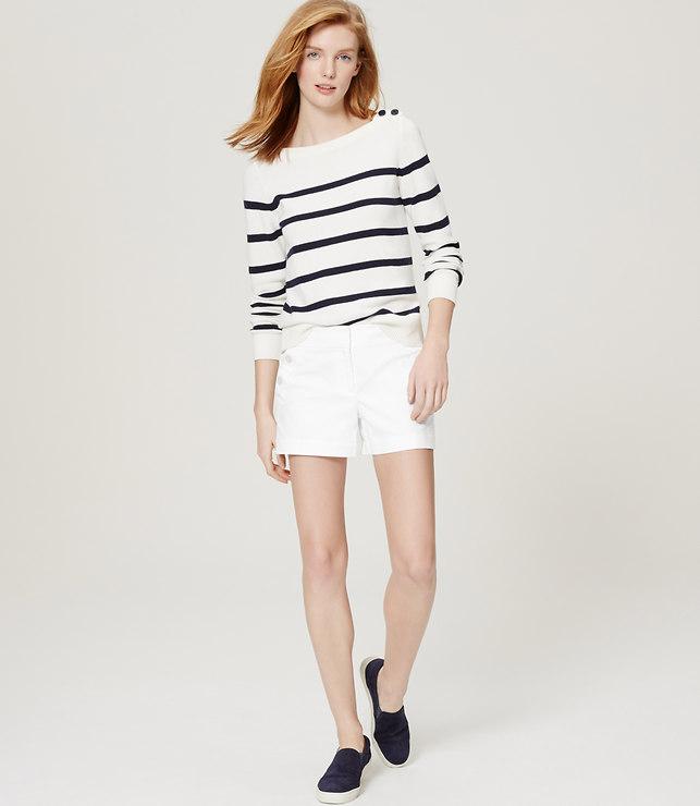 Loft Sailor Riviera Shorts With 4 Inseam