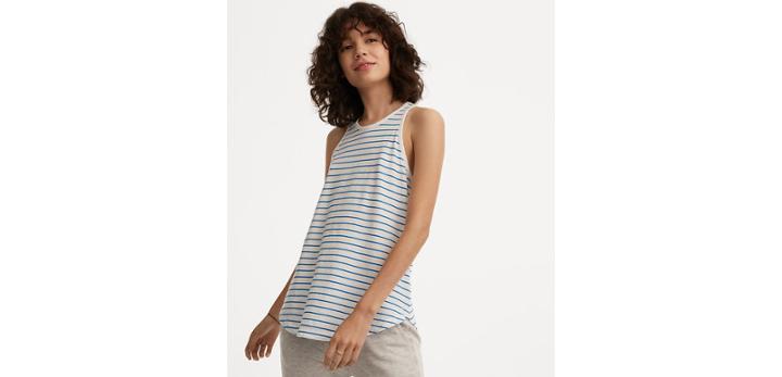 Loft Lou & Grey Striped Softserve Cotton Racerback Tank