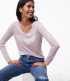 Loft Mixed Spacedye Long Sleeve Tee