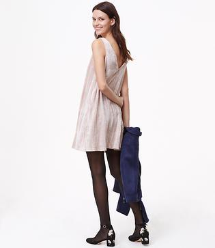 Loft Crushed Velvet Swing Dress