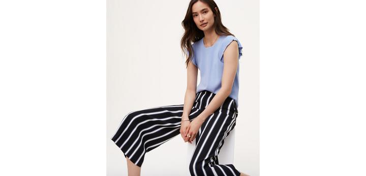 Loft Striped Culottes