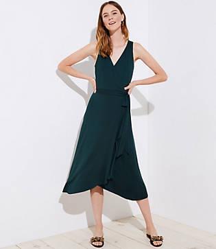 Loft Wrap Midi Dress