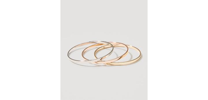 Loft Mixed Metallic Bangle Set