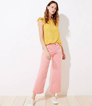 Loft Wide Leg Crop Jeans