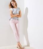 Loft The Crop Jeans In Chalk Pink