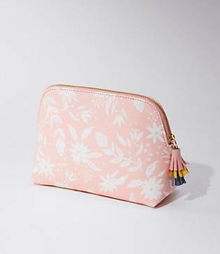Loft Floral Bird Zip Pouch