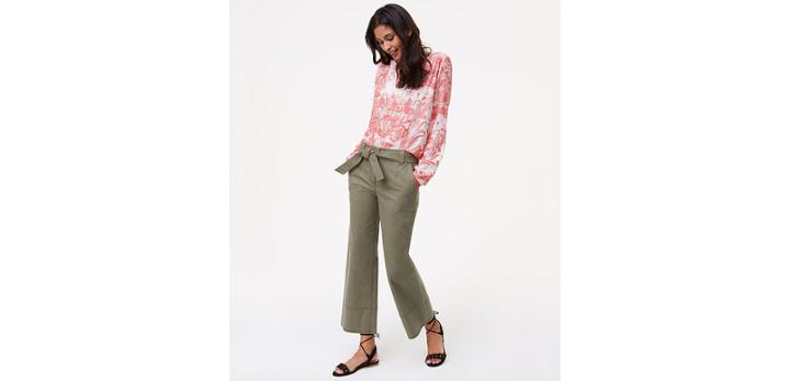 Loft Tie Waist Wide Leg Pants