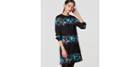Loft Snow Floral Back Pleat Dress