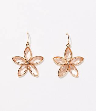 Loft Crystal Flower Drop Earrings
