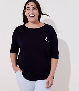 Loft Plus Sun Sweatshirt Tee