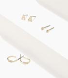 Loft Pave Initial Stud Earring Set