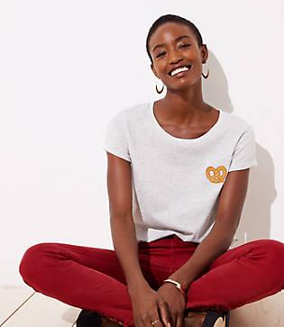 Loft Pretzel Embroidered Tee