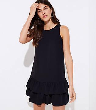 Loft Cutout Flounce Swing Dress