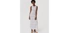 Loft Beach Shimmer Stripe Drawstring Dress