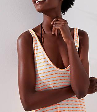Loft Beach Striped Swing Dress