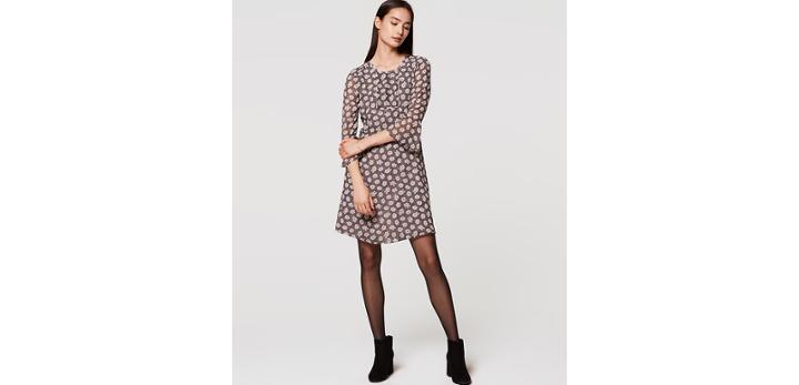 Loft Bloom Ruffle Cuff Dress