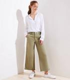 Loft Wide Leg Jeans In Garden Green