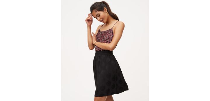 Loft Medallion Jacquard Pull On Skirt